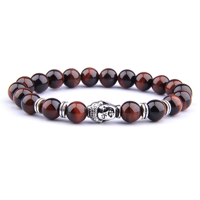 Bracelet Beads Natural Stone Buddha Stretch Charm